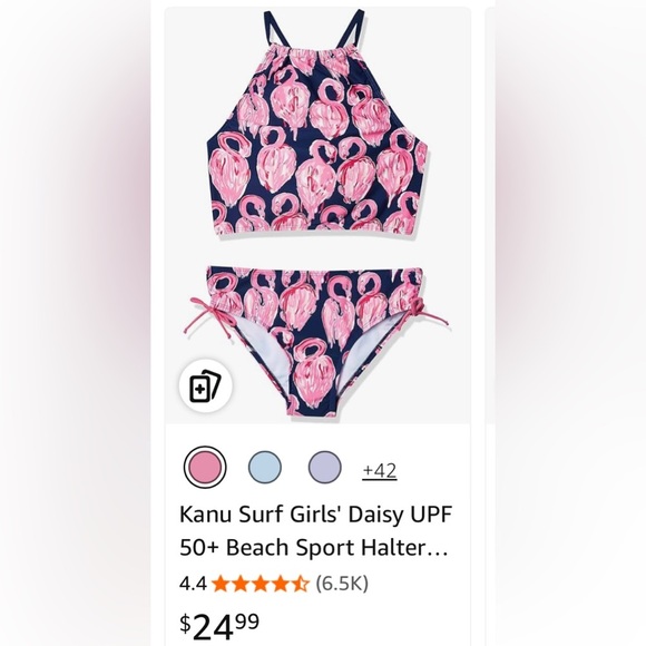 Kanu Surf Kids' Flamingo Bikini Set - Picture 1 of 4